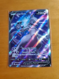 Pokemon Mewtwo V SWSH229 Full Art Holo Promo Black Star Sword & Shield Card - Image 1