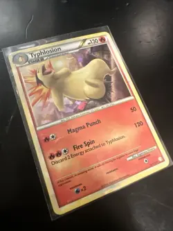 Pokemon Typhlosion TCG HeartGold SoulSilver Cracked Ice Holo Card 32/123 - Image 2