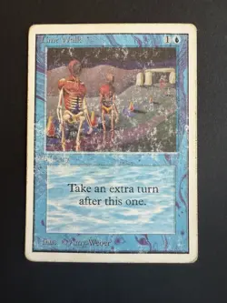 Magic The Gathering Time Walk Unlimited Card MTG - Image 1