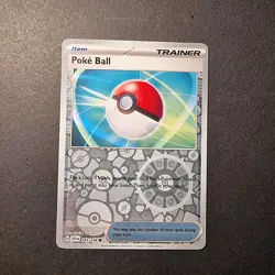 Poke Ball 185/198 Scarlet and Violet Base Set Pokemon Card Reverse Holo Trainer - Image 1