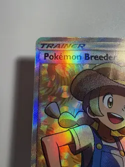 Pokemon Breeder 73/73 Shining Legends Holo Full Art Trainer Pokemon TCG Card - Image 2