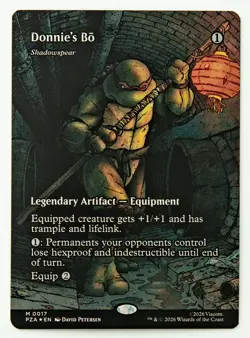 Teenage Mutant Ninja Turtles Donnie's Bo FOIL Borderless 17 MTG TMNT - Image 1
