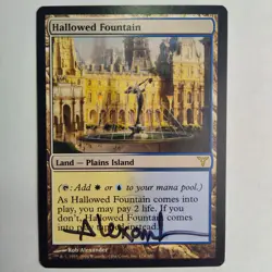 MTG Hallowed Fountain Dissension - Signed by Artist Rob Alexander - Image 1
