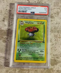 1st Edition 1999 PSA Graded - Pokemon Vileplume Holo #15/64 Rare Jungle Card - Image 1
