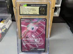 CGC 10 PRISTINE Japanese Pokemon 2023 Mew ex 195/165 Pokemon 151 Sv2a US - Image 1
