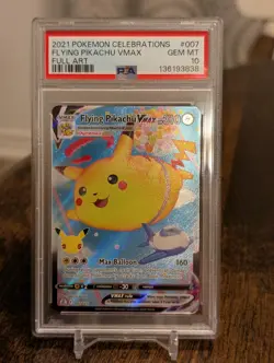 Pokemon Celebrations Flying Pikachu VMAX 007 PSA 10 - Image 1