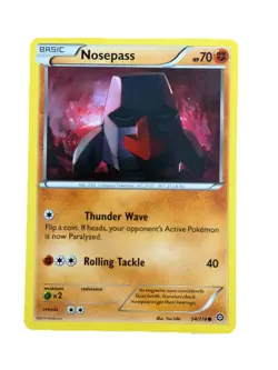 New: 2016 Pokemon TCG Nosepass 54 XY - Steam Siege Regular Common - Image 1