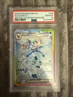 2025 Pokemon PRE EN Glaceon Ex SIR #150 PSA 10 Gem Mint - Image 1