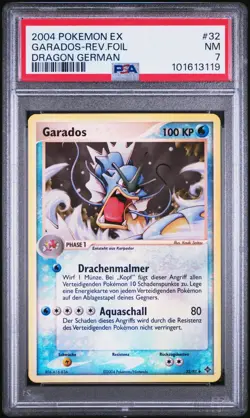 Garados (Gyarados) Reverse Foil 32/97 Pokemon Card EX Dragon PSA 7 GERMAN - Image 2
