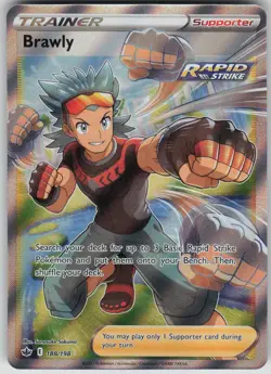 Pokemon TCG Brawly (Full Art) Ultra Rare SWSH06: Chilling Reign 188/198 - Image 1