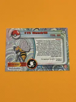 Pokemon Topps Beedrill #15 PACK FRESH and NM - Image 2