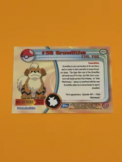 Pokemon Topps Growlithe #58 PACK FRESH and NM - Image 2
