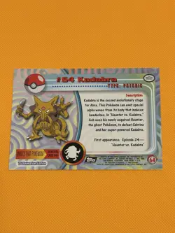 Pokemon Topps Kadabra #64 PACK FRESH and NM - Image 2
