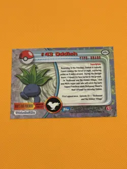Pokemon Topps Oddish #43 PACK FRESH and NM - Image 2
