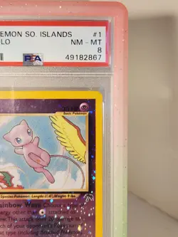 2001 Pokemon TCG Southern Islands Mew #1 Reverse Holo PSA 8 - Image 2