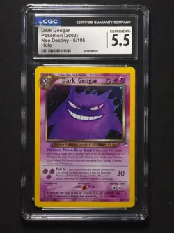 CGC 5.5 Dark Gengar Excellent+ 6/105 Neo Destiny Holo 2002 Pokemon WOTC - Image 1