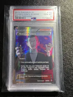 PSA 10 2015 POKEMON JPN XY RED FLASH 1ST ED #064 FULL ART/GIOVANNI'S SCHEME - Image 1