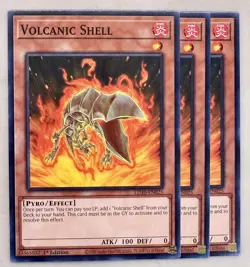 x3 Volcanic Shell - LD10-EN025 - Common - 1st Edition Yu-Gi-Oh! M/NM - Image 1