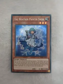 YUGIOH Secret Rare The Weather Painter Snow SPWA-EN029 1st Edition - Image 1
