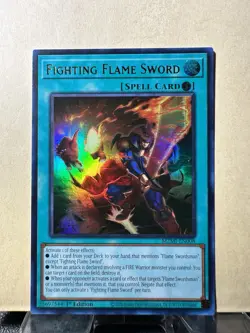 Yugioh! Fighting Flame Sword MZMI-EN008 Ultra Rare 1st Ed - Image 1