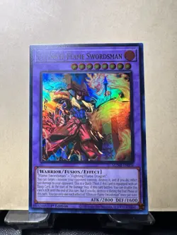 Yugioh Ultimate Flame Swordsman MZMI-EN004 Super Rare 1st Edition NM - Image 1