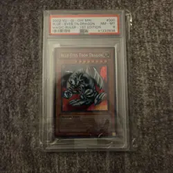 2002 Yu-Gi-Oh! Blue-Eyes Toon Dragon Magic Ruler MRL 1st Edition Secret PSA 8 - Image 1