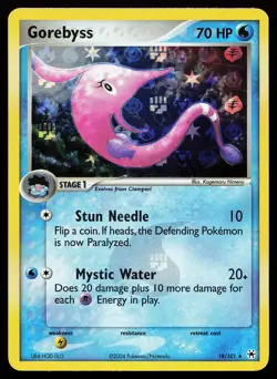 Gorebyss 18/101 Rare Reverse Holo EX Hidden Legends Pokemon Card - Image 1