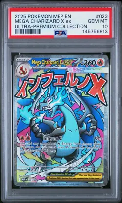 Mega Charizard x EX 023 Engraved Black Star Promo Card PSA 10 - Image 1