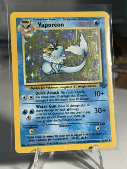 Pokemon TCG Vaporeon Jungle Set Holo Card 12/62 - Image 1