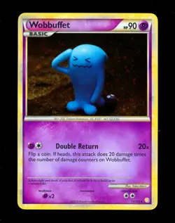 2010 Pokemon WOBBUFFET HeartGold SoulSilver HOLO RARE Card 13/123 PERFECT SWIRL - Image 5