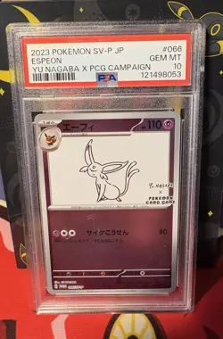 Pokemon Espeon Yu Nagaba Reverse Holo Promo Card 066/Sv-p PSA 10 Gem Mint - Image 1