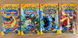 XY Flashfire ~ Booster (No Cards) Pack Wrappers ~ All 4 Artworks!! - Image 1