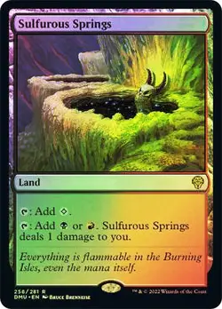 Sulfurous Springs FOIL MTG PRE #256 Rakdos Pain Land Rare NM - Image 1