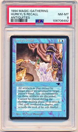 1994 MTG Antiquities Hurkyl's Recall PSA 8 - POP 12 - Image 1
