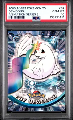 2000 TOPPS POKEMON TV ANIMATION SER 2 #87 DEWGONG PSA 10 - Image 1