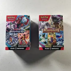 Pokemon TCG: Paldea Evolved & Paradox Rift Booster Bundle 12x Packs Total New - Image 1