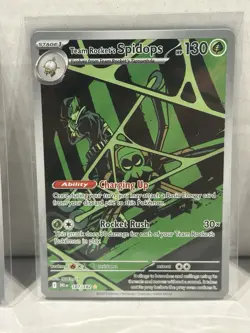 Pokemon TCG Team Rocket's Spidops 187/182 Illustration Rare Destined Rivals Holo - Image 1