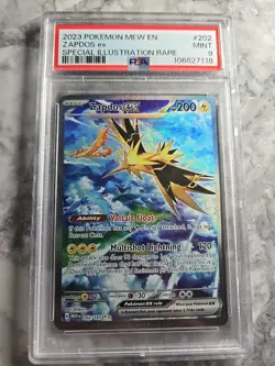 Pokemon TCG 151 Zapdos Ex Special Illustration Rare SIR #202/165 PSA 9 - Image 1
