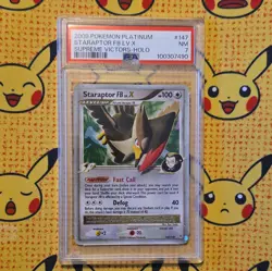 Pokemon TCG Staraptor Lv X 147/147 Supreme Victors PSA 7 - Image 1
