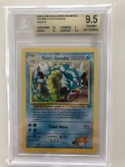 2000 POKEMON GYM CHALLENGE MISTY'S GYARADOS HOLO #13 BGS 9.5 GEM MINT - Image 3