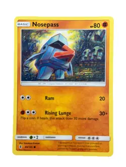 New: 2017 Pokemon TCG Nosepass 69 Sm-Guardians Rising Regular Common - Image 1