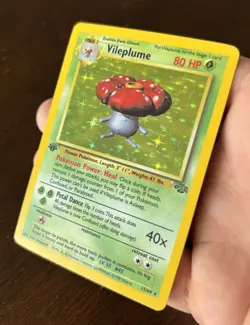 Vileplume 1st Edition Holo Rare 15/64 Jungle Pokemon TCG 1999 - Image 1