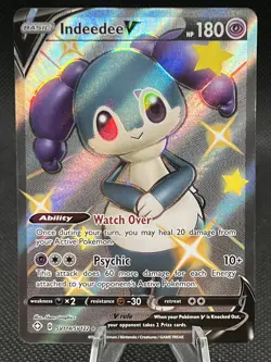 Indeedee V Shiny - SV114/SV122 Shining Fates Shiny Vault Pokemon TCG NM-M!!! - Image 1
