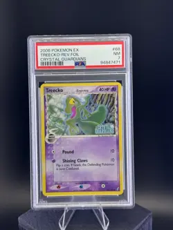 2006 POKEMON EX TREECKO REVERSE FOIL CRYSTAL GUARDIANS PSA 7 68 - Image 1