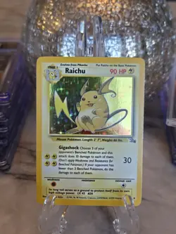 Pokemon TCG- Raichu 14/62 Holo Unlimited Fossil Set WOTC LP - Image 1