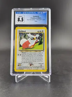 CGC 8.5 2001 Pokemon Neo Revelation Unlimited Delibird Holo Rare 5/64 - Image 1
