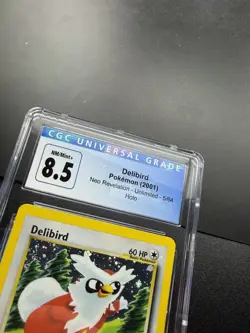 CGC 8.5 2001 Pokemon Neo Revelation Unlimited Delibird Holo Rare 5/64 - Image 2