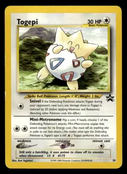 Pokemon TCG WoTC Promo #30 Togepi LP+ - Image 1