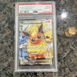 2016 Pokemon XY #RC28 Full Art Flareon EX Gen. Radiant Col. PSA 8 NM-MT - Image 1