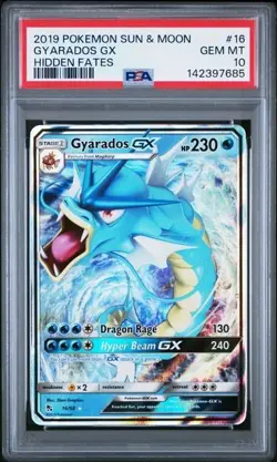 Gyarados GX Pokemon Sun & Moon Hidden Fates #16 PSA 10 - Image 1
